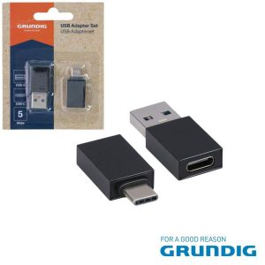 Adaptador USB-A Macho / USB-C Fêmea 5Gbps GRUNDIG - (23572)