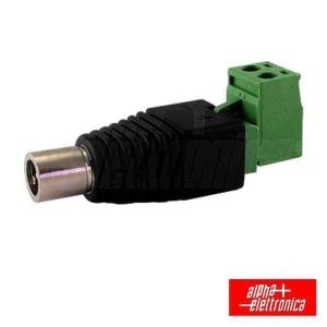 Ficha Alimentação DC Macho 5.5x2.1mm Ligação Parafuso - (28-09/1)