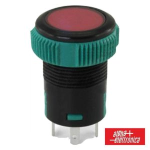 Interruptor Redondo Spst On-Off 12V Vermelho C/ Luz IP67 - (332-014)