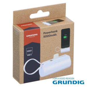 Powerbank 5000mAh USB-C Branco GRUNDIG - (35616)