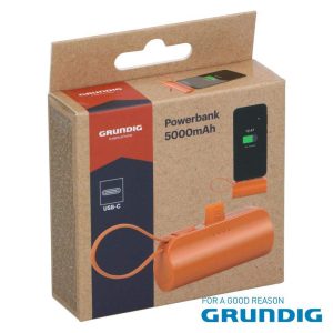 Powerbank 5000mAh USB-C Laranja GRUNDIG - (35617)