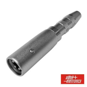 Ficha Adaptadora XLR 3p Macho / Jack 6.35mm Mono Fêmea C/Blo - (40-110)