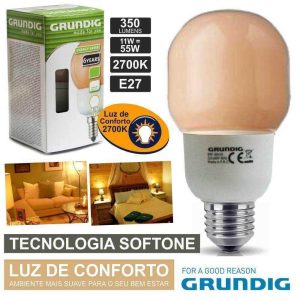Lâmpada E27 11W=55W 230V Eco Tec. Softone 350lm Grundig - (42170259)