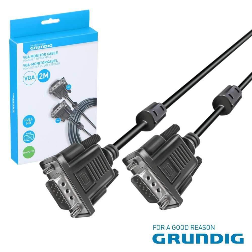 Cabo VGA Macho / Macho 2m Preto GRUNDIG - (47230)