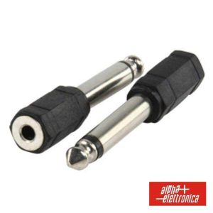 Ficha Adaptadora Jack 6.35mm Macho Mono / 3.5mm Fêmea Mono - (70-310)