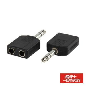 Ficha Adaptadora Jack 6.35mm Macho / 2 Jack 6.35mm Fêmea St - (70-450)
