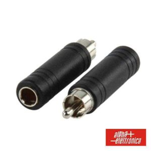 Ficha Adaptadora Rca Macho / Jack 6.35mm Fêmea Mono - (70-810)
