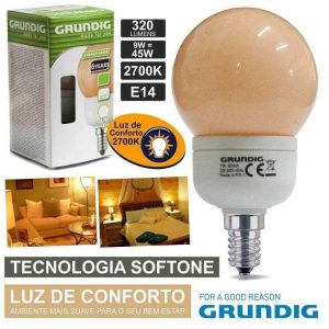 Lâmpada E14 9w=45w 230v Eco Tec. Softone 320lm Grundig - (86892)