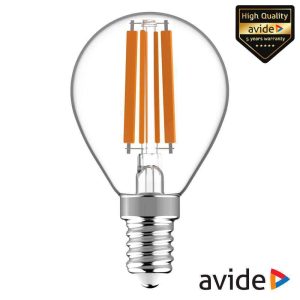 Lâmpada LED E14 Globo Filamento 6.5W 230V 4000K 806lm AVIDE - (ABLFMG14NW-HL-6.5W)
