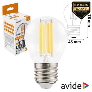 Lâmpada LED E27 Globo Filamento G45 6.5W 230V 4000K 806lm - (ABLFMG27NW-HL-6.5W)