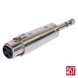 Ficha Adaptadora XLR 3p Fêmea / Jack 6.35mm Macho St BST - (AD-XLRF-J6.3MSTL)