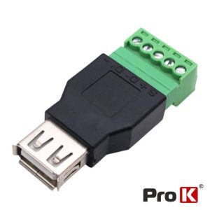 Adaptador Micro USB 2.0 Fêmea P/ Parafuso De 5 Pinos PROK - (ADPUSB3.0B/5PA)