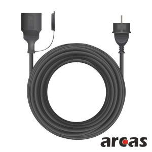 Extensão Tomada Elétrica 3G1.5 1x Schuko 10m Preto ARCAS - (ARC-25949)