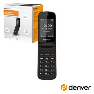 Telemóvel P/ Séniores Flip 2.4" 4G C/ Bluetooth SOS/FM Preto - (BAS-24800L)