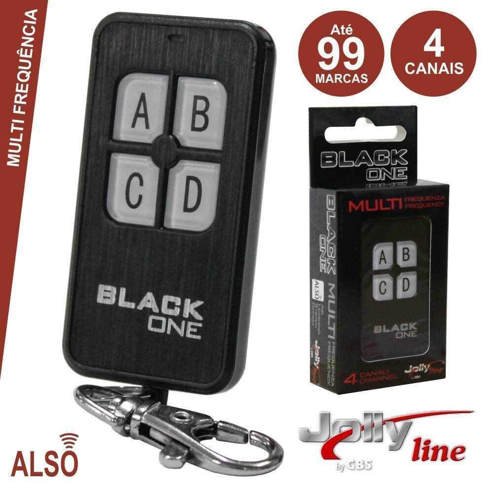 Comando Garagem Universal 4 Canais Multifreq/Rollingcode - (BLACKONE)