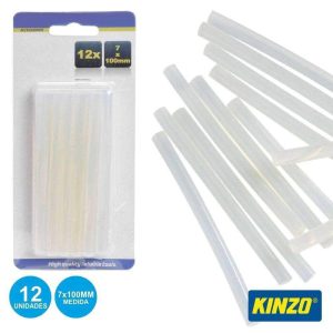 Conjunto De 12 Barras De Cola Quente 7mm Transparentes KINZO - (BRICO729)