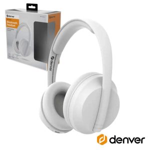 Auscultadores Bluetooth S/ Fios Branco DENVER - (BTH-235W)