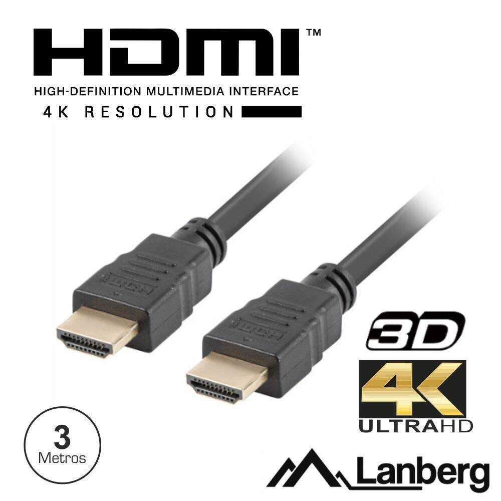 Cabo HDMI Dourado Macho / Macho 1.4 3m LANBERG - (CA-HDMI-11CC-0030)