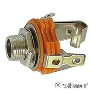 Ficha Jack 6.35mm Fêmea St P/ Chasis - (CA042)