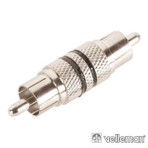 Ficha Adaptadora Rca Macho / Macho VELLEMAN - (CAA40B)