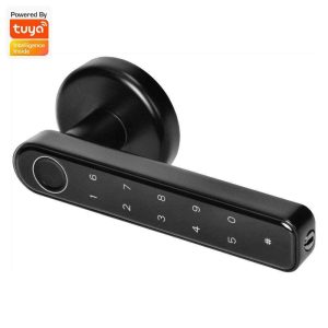 Maçaneta Inteligente C/ Impressão Digital/BT/Código PIN TUYA - (CDL-1/B)
