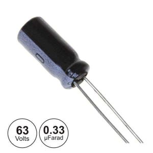 Condensador Electrolitico Mini 0.33uf 63v 105º - (CE0.33-63M)