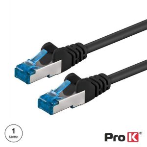 Cabo De Rede S/FTP CAT6E 1M Preto PROK - (CFTP6E1BK)