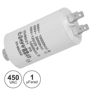 Condensador Arranque 1uf 450V C/ Terminais Faston - (COA1/450)