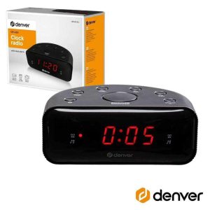 Relógio Despertador PLL FM Digital DENVER - (CR-430MK2)