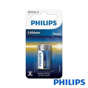 Pilha Lítio CR123A 3V 1500mAh Blister PHILIPS - (CR123A/01B)