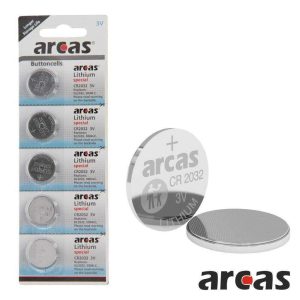 Pilha Lítio Botão CR2032 3v 210ma 5x Blister ARCAS - (CR2032-BP5/A)