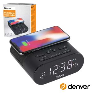 Relógio Despertador FM Digital QI DENVER - (CRQ-107)