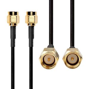 Cabo de Antena SMA Macho - SMA Macho 1.0 m Preto - (CSGL02000BK10)