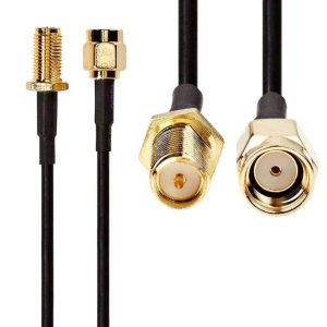 Cabo de Antena RP-SMA Macho - RP-SMA Fêmea 2m Preto - (CSGL02210BK20)