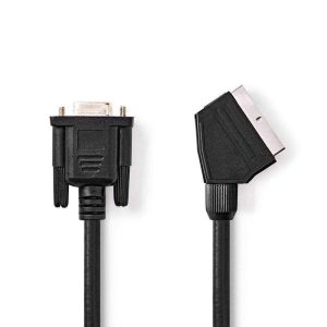 Cabo SCART Macho / VGA Fêmea 2m Preto - (CVGL31550BK20)