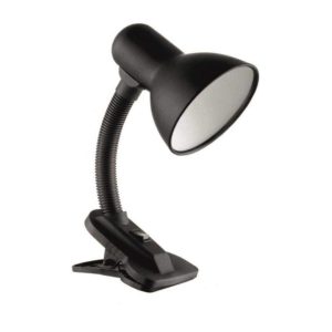 Candeeiro Secretária 1xE27 40W C/ Mola Preto VIRONE - (DL-3/B)