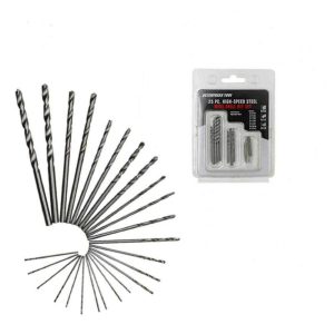 Conjunto De 25 Brocas HSS de Precisão Ø0.5mm A Ø3.0mm - (DRILLSET8)