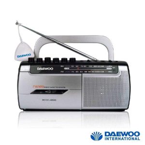 Rádio Portátil AM/FM Cassete C/ Gravador DAEWOO - (DW1107)