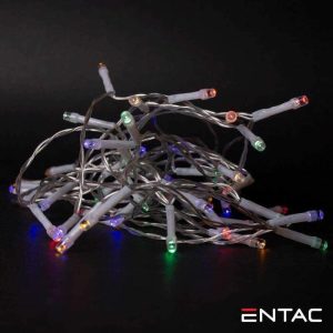 Luzes de Natal 10 LED Multicor a pilhas 1m ENTAC - (ECL-10MC)