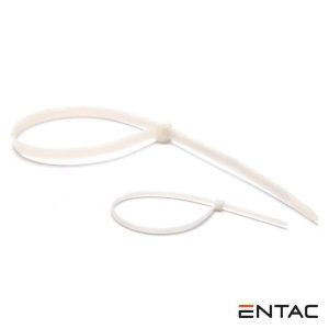 Conjunto 50 Abraçadeiras Nylon 2.5x200mm Branco ENTAC - (ECT-2.5-200-W)