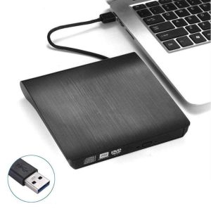 Leitor Cd/Cd-RW/Dvd Externo Slim USB 3.0 Preto - (EXT-DRIVEDVD02BK)