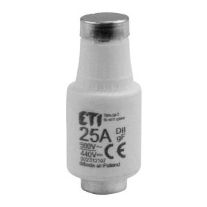 Conjunto de 2x Fusíveis Cerâmicos D02 25A 500V VIRONE - (FLI-01(DII)/25/2)