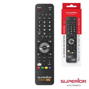 Comando TV Programável FREEDOM C/ USB - (FREEDOM-USB4:1BK)