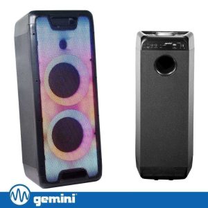 Coluna Amplificada 2x8" 1000W RGB USB/FM/AUX/BT/TWS GEMINI - (GLS-880)