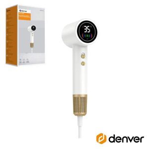 Secador de Cabelo C/ Motor Brushless 1400W Branco DENVER - (HDD-1400W)