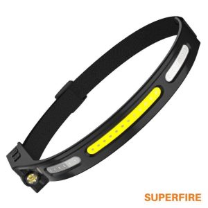 Lanterna de Cabeça 5W 625lm C/ Sensor Movimento SUPERFIRE - (HL76)