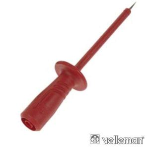 Ponta De Prova Isolada 4mm C/ Ponta Fina Inox Vermelha - (HM5410)