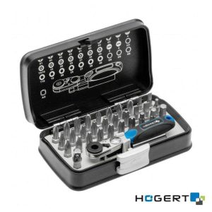 Conjunto de Chave Roquete C/ 33 Pontas HOGERT - (HT1R460)