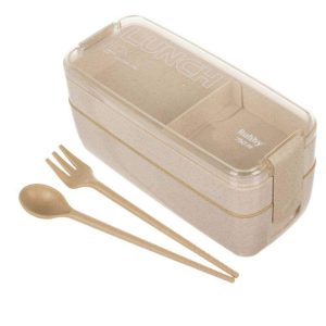 Lancheira C/ 3 Compartimentos e Talheres 750ml - (INVGB298)