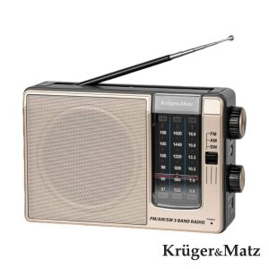 Rádio Portátil AM/FM/SW A Pilhas E USB-C KRUGERMATZ - (KM0830)